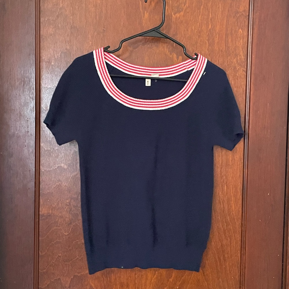 Anthropologie Moth Fontenelle Ribbed Short Sleeve Sweater View 3